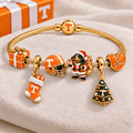 TVF Gold Charm Bracelet Set TTTT