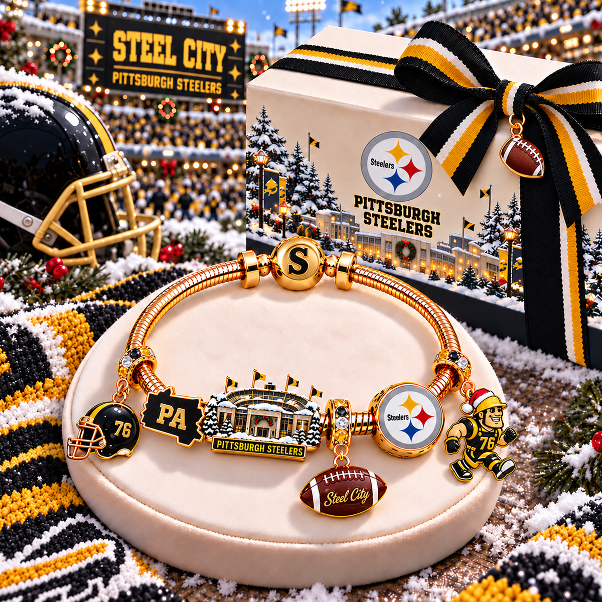PBS Gold Charm Bracelet Set DNBN