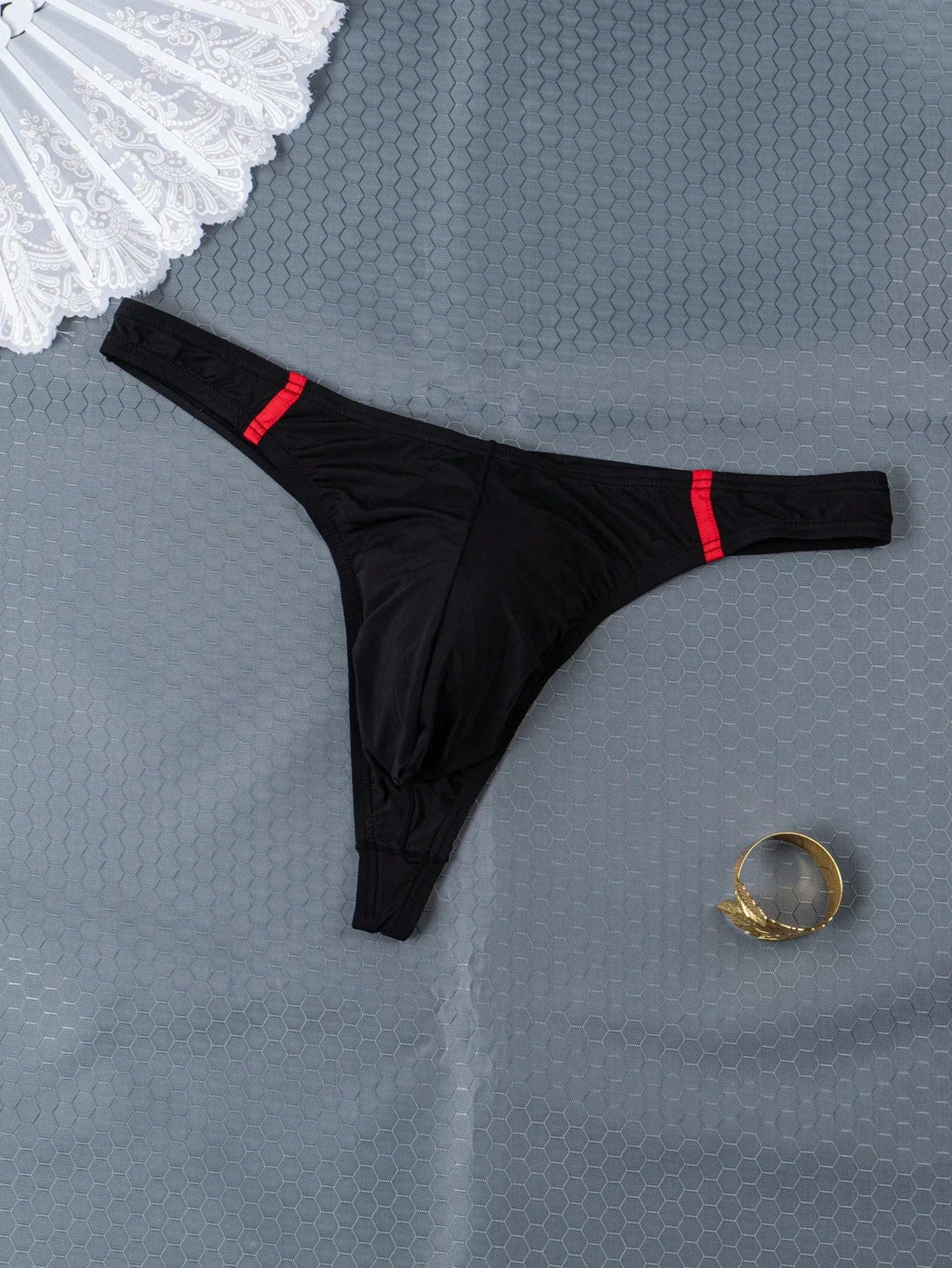 Mens Solid Color Soft Comfortable Thong Underwear Breathable Skin Friendly Summer Briefs