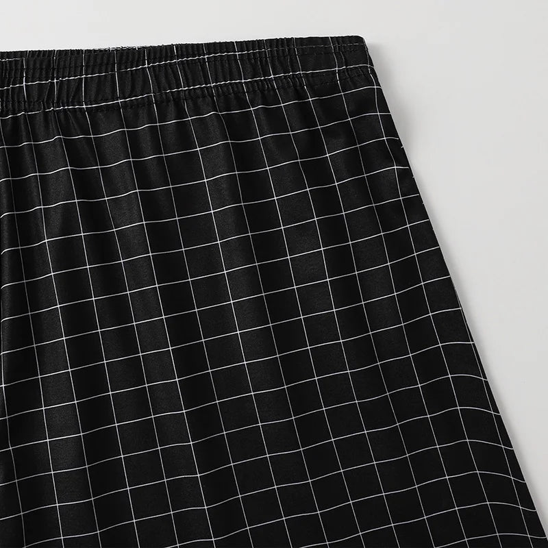 4-Piece Set Of Plaid Printed Elderly Aro Pants Casual And Loose Men's Boxer Shorts Comfortable And Breathable Underwear